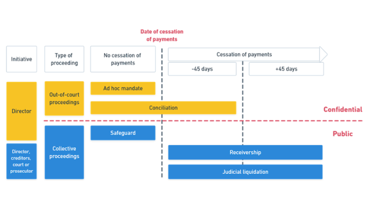 Chart 3: Summary of legal proceedings and their initiation conditions Source: authors