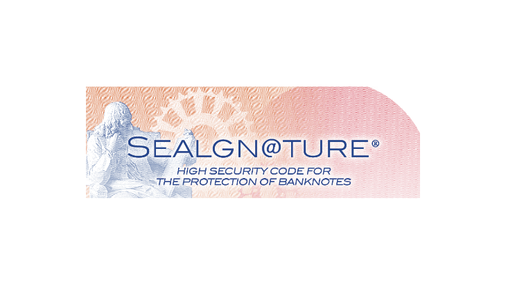 Logo sealgnature sur un billet
