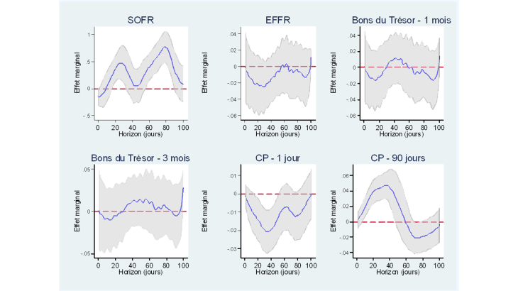 Graphique 2 : Effet différencié de la politique monétaire en fonction de l’émission d’USDT
