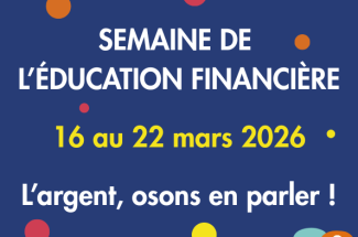 Illustration indiquant semaine de l'éducation financière du 16 au 22 mars 2026 - L'argent, osons en parler !