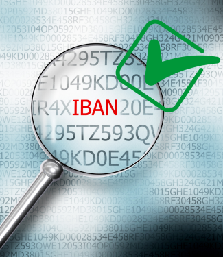 Image d'illustration - Loupe avec écrit à l'intérieur IBAN