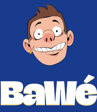 Logo Bawé avec la tête du personnage principal de la mini-série