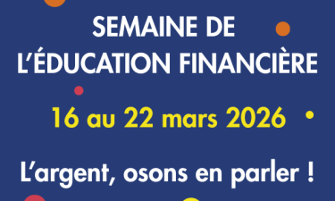 Illustration indiquant semaine de l'éducation financière du 16 au 22 mars 2026 - L'argent, osons en parler !